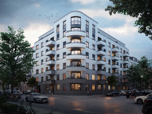 Street render of Wieland & Pestalozzi in Berlin Charlottenburg