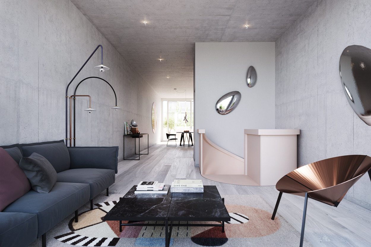 Sunlit interior evoking the light of the Provence coast